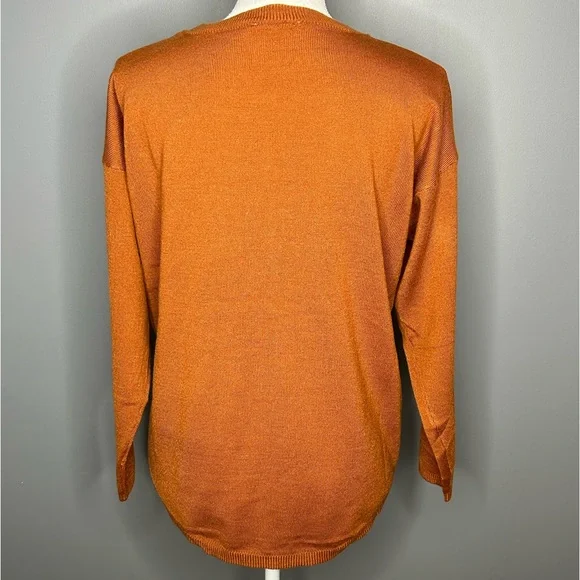 MINE rust high low sweater size M - Picture 3 of 5